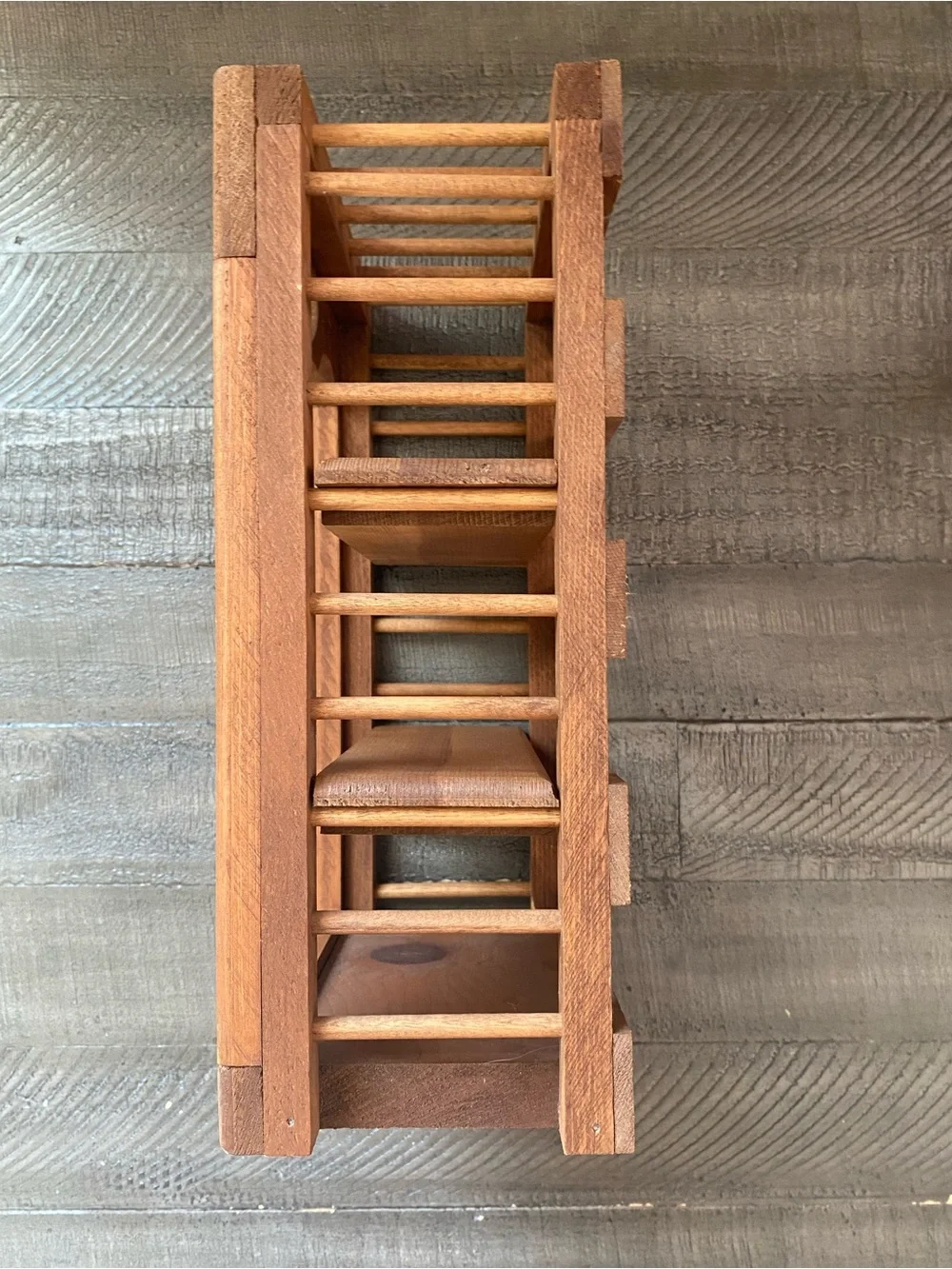 Vintage Wood Heart Cut Out Two Tier Cirio/Trinket Shelf Cottagecore Decor